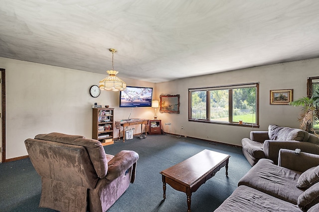 view of carpeted living room