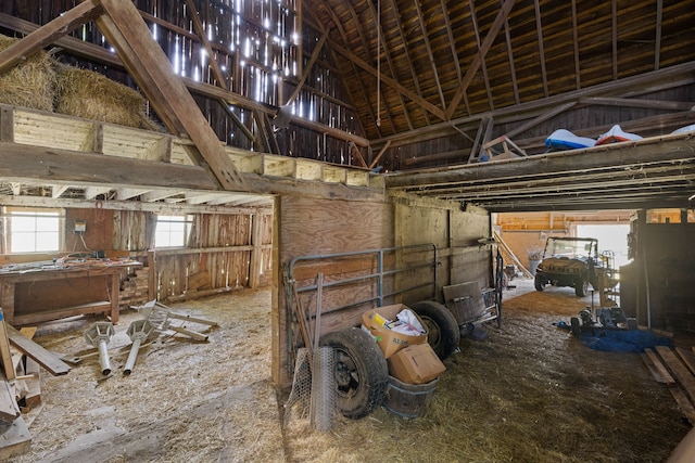 view of horse barn