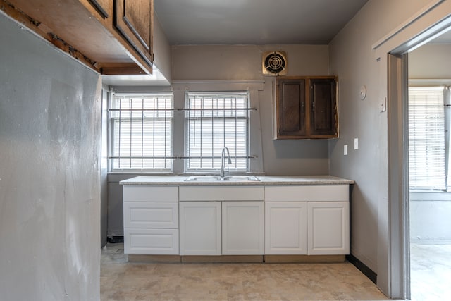 kitchen with sink and white cabinets