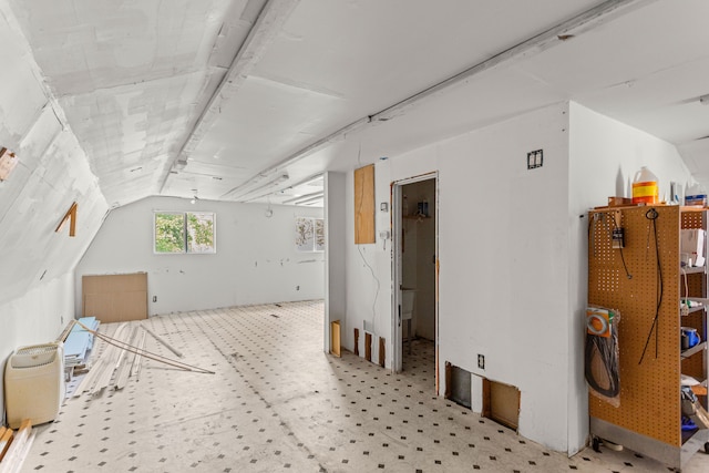 bonus room with lofted ceiling