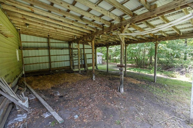 interior space with lofted ceiling