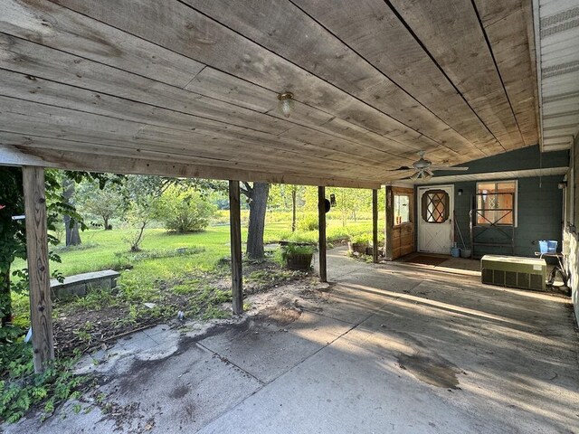 5490 S Harrison Rd, Houghton Lake, MI 48629 - view of patio / terrace with ceiling fan