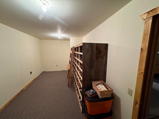 interior space featuring carpet flooring