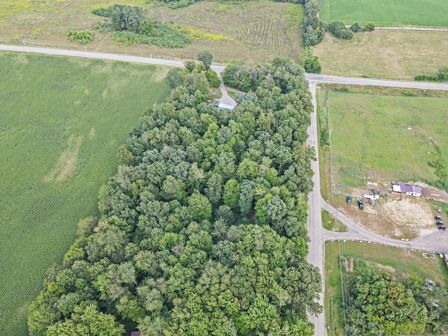 bird's eye view featuring a rural view