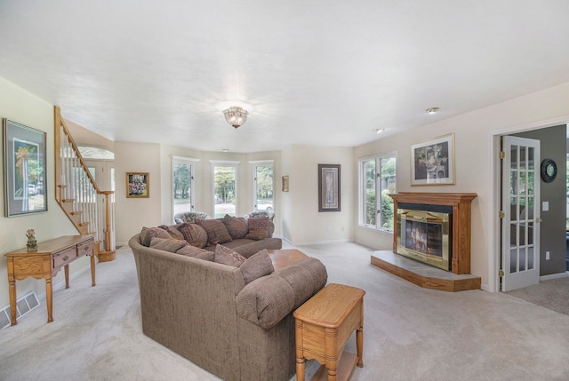 view of carpeted living room