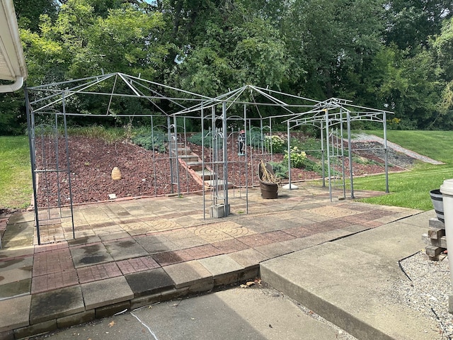 exterior space with a gazebo and a patio