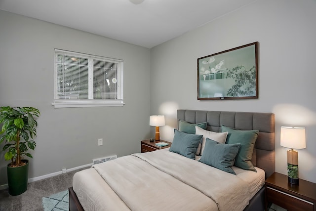 bedroom featuring carpet