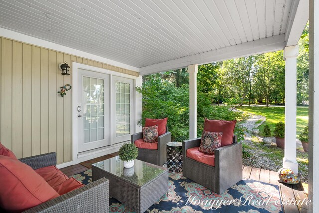 15 E Wall St, Douglas, MI 49406 - view of patio featuring an outdoor hangout area