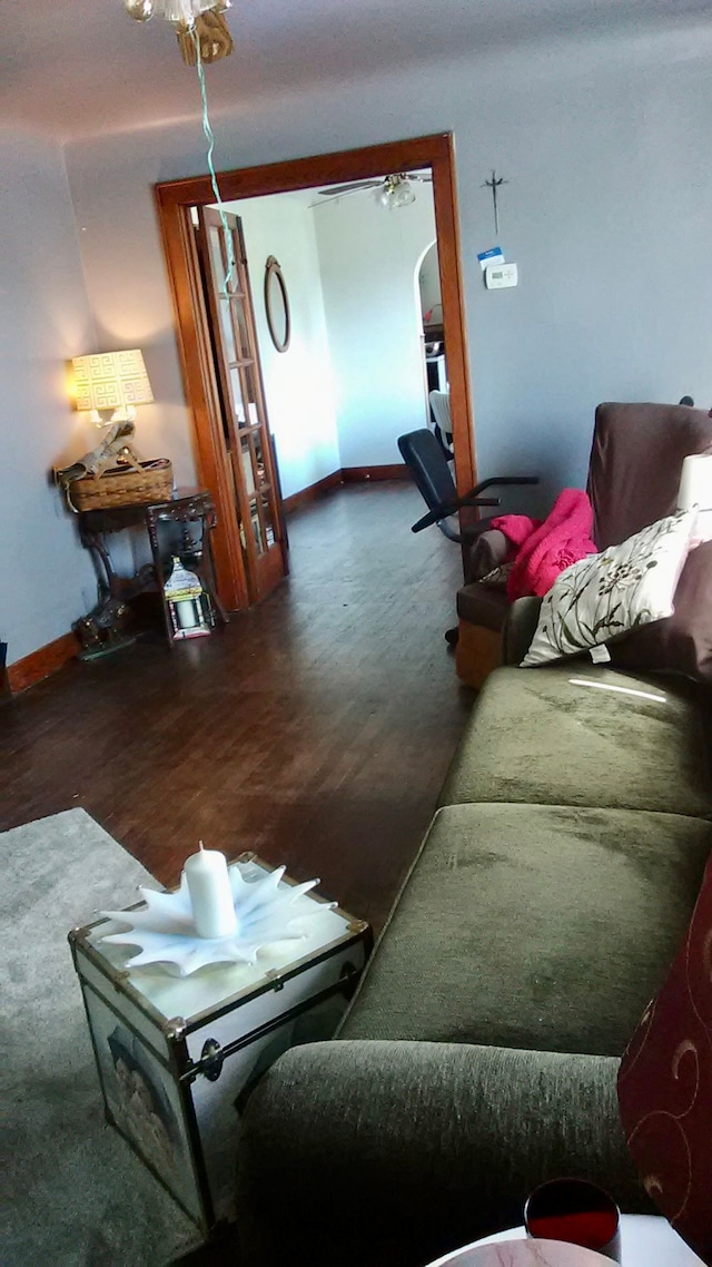 1460 S Dye Rd, Flint, MI 48532 - living room with wood finished floors and baseboards