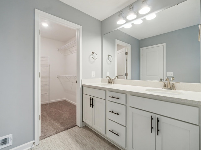 bathroom featuring vanity