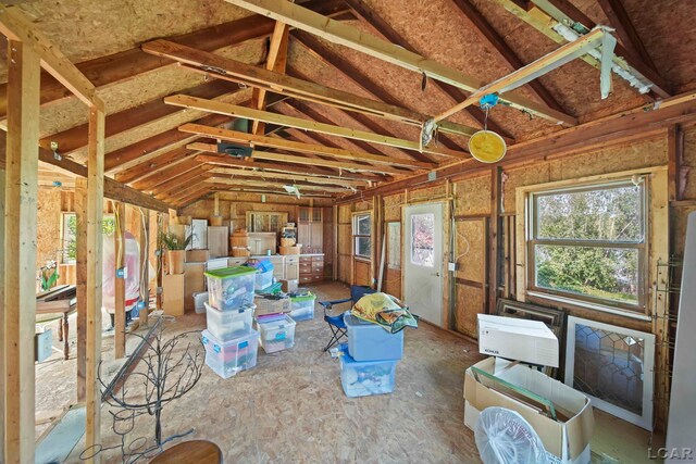624 Fishermans Wharf, Horton, MI 49246 - miscellaneous room featuring lofted ceiling