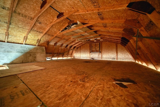 view of attic