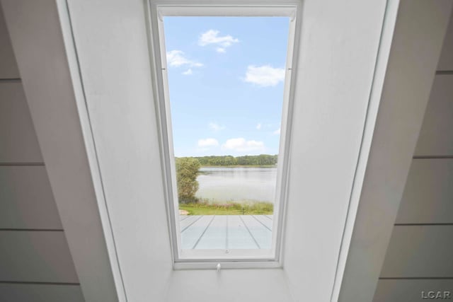 624 Fishermans Wharf, Horton, MI 49246 - doorway to outside with a water view