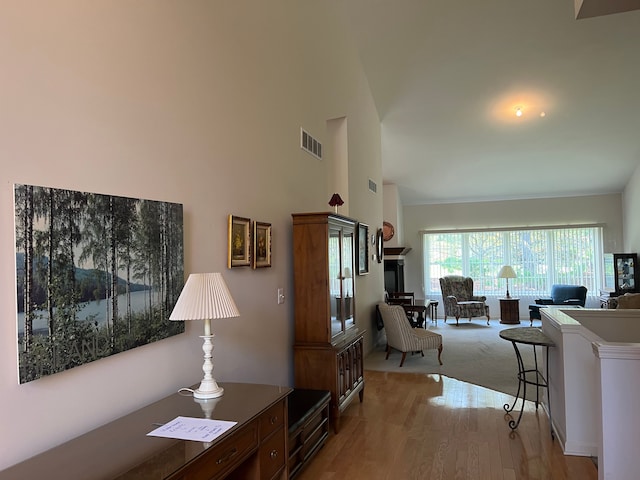 interior space featuring light hardwood / wood-style floors