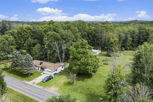 1722 N Benson Rd, Fountain, MI 49410 - view from above of property with a forest