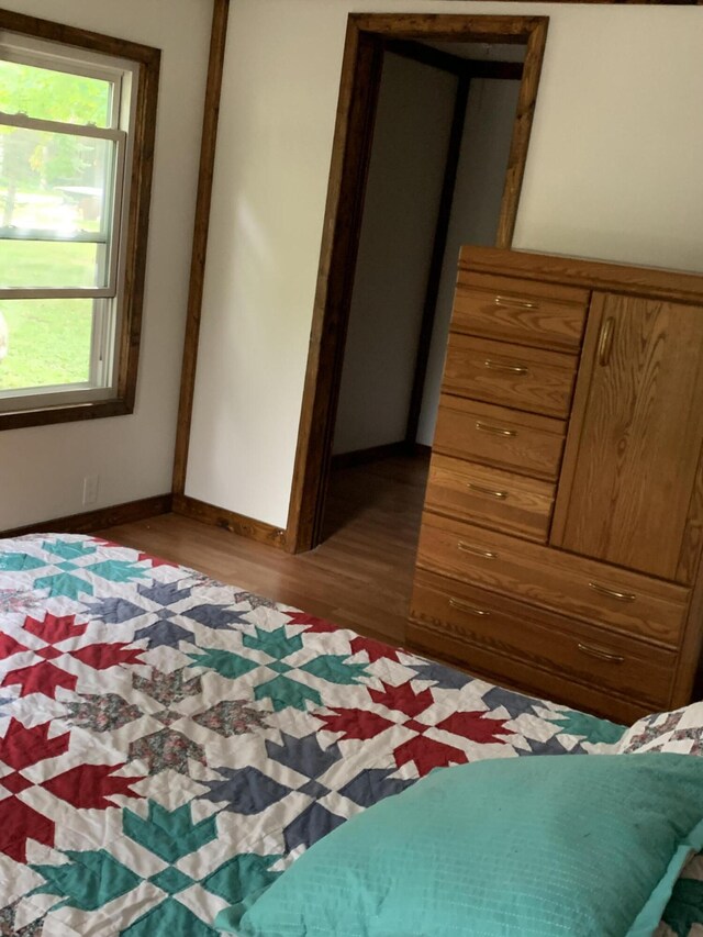 15070 Rapids Dr, Hersey, MI 49639 - bedroom featuring wood finished floors and baseboards