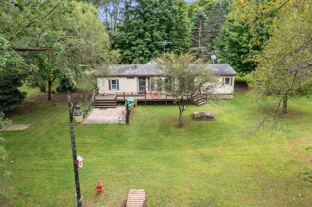 exterior space with a wooden deck