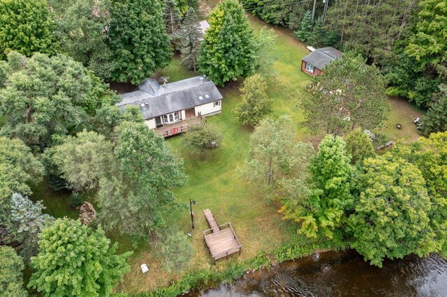 15070 Rapids Dr, Hersey, MI 49639 - aerial view of property and surrounding area with a nearby body of water