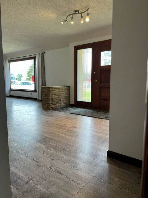 1131 W Sanilac Rd, Sandusky, MI 48471 - entrance foyer with healthy amount of natural light, wood finished floors, and a textured ceiling