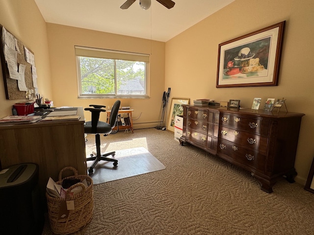 3437 3rd St Unit G, Trenton, MI 48183 - office space with carpet, ceiling fan, and baseboards