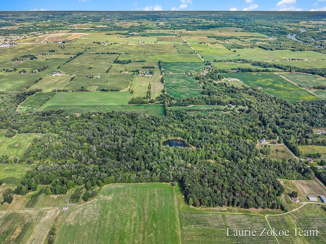 bird's eye view featuring a rural view