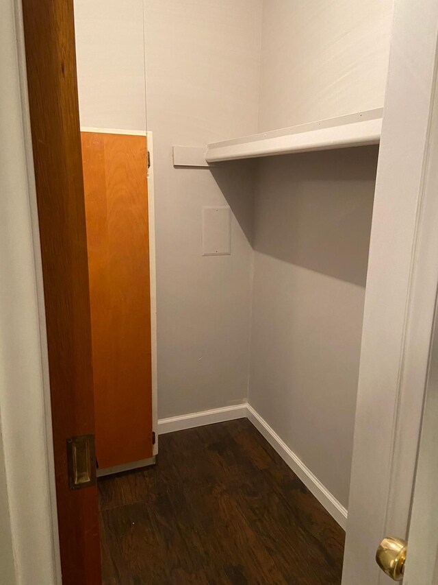 17161 Redford St Unit 203, Detroit, MI 48219 - walk in closet featuring dark wood-style flooring