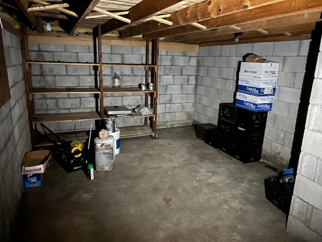 view of basement