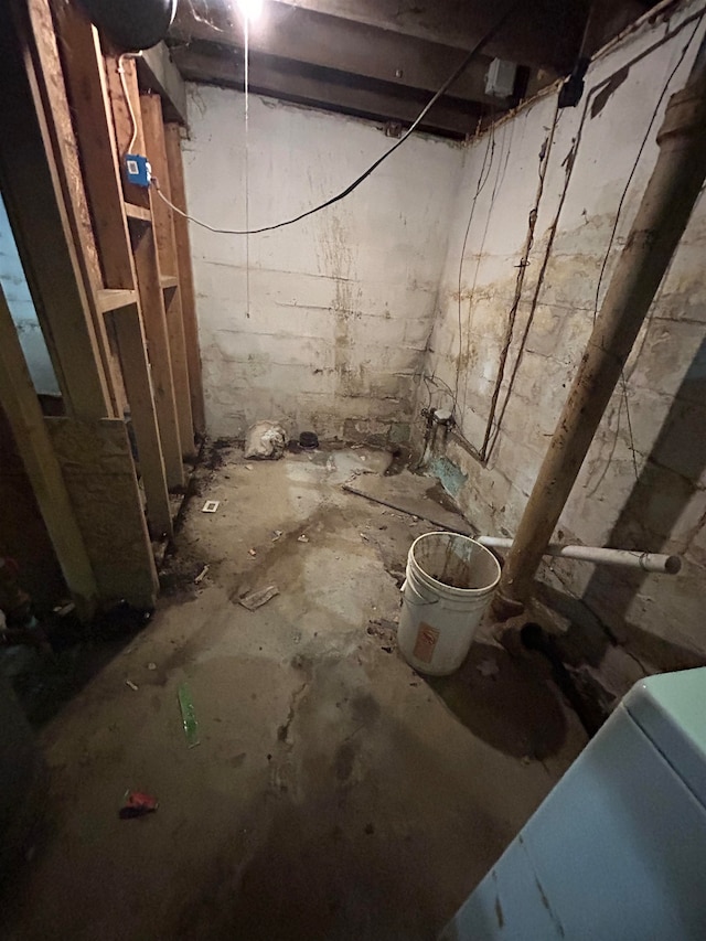 view of basement