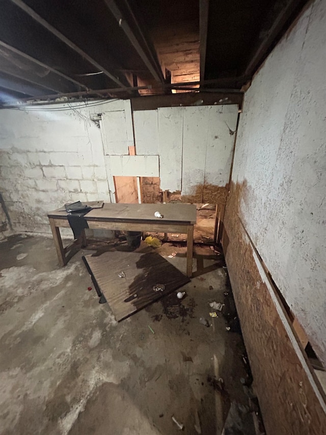 view of basement