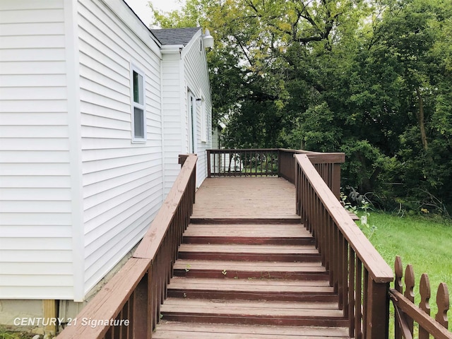 1540 Pound Dr, Flint, MI 48532 - view of wooden deck