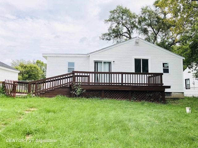 1540 Pound Dr, Flint, MI 48532 - rear view of property featuring a deck