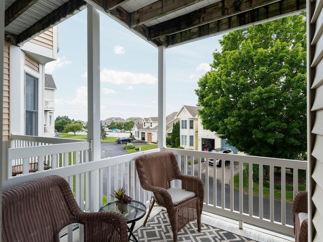94 Charter Ct, Manistee, MI 49660 - balcony with a residential view