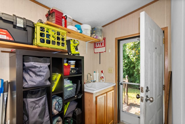 storage area with sink