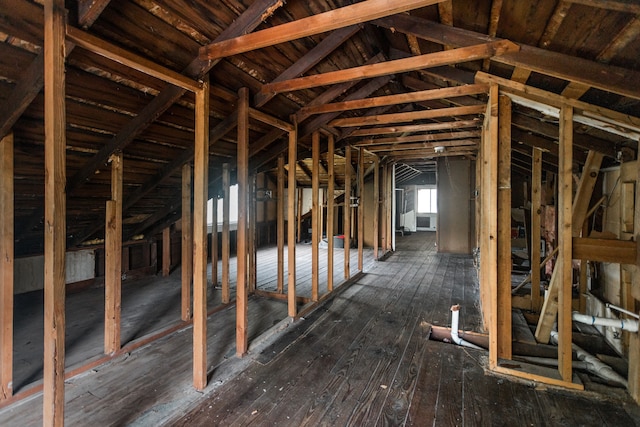 view of attic