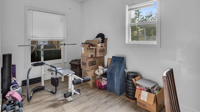 622 W Ganson St, Jackson, MI 49201 - exercise room with wood finished floors
