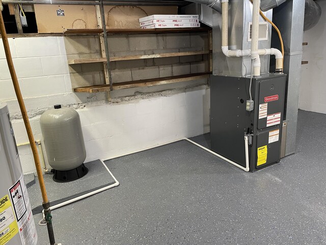589 E Sidney Rd, Stanton, MI 48888 - utilities with heating unit and electric water heater