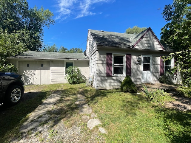 exterior space with a front lawn