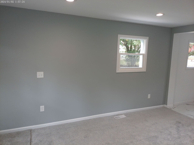 view of carpeted empty room