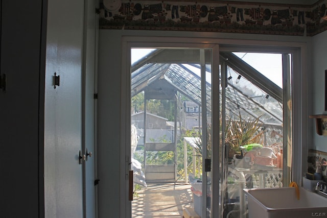 view of doorway to outside