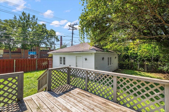 view of wooden deck