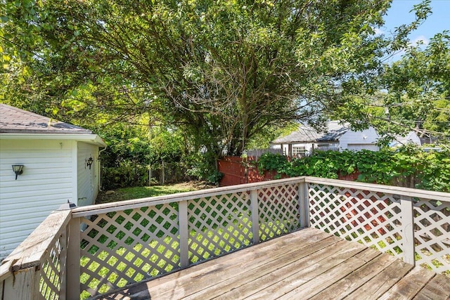 view of wooden deck