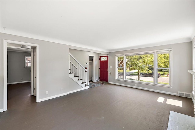 interior space featuring dark hardwood / wood-style flooring