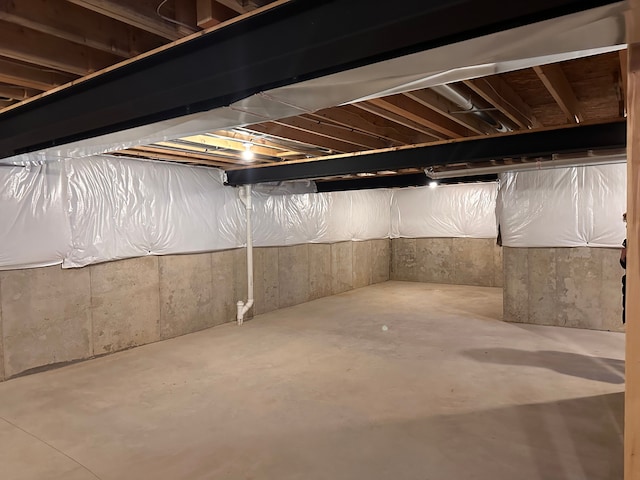 view of basement