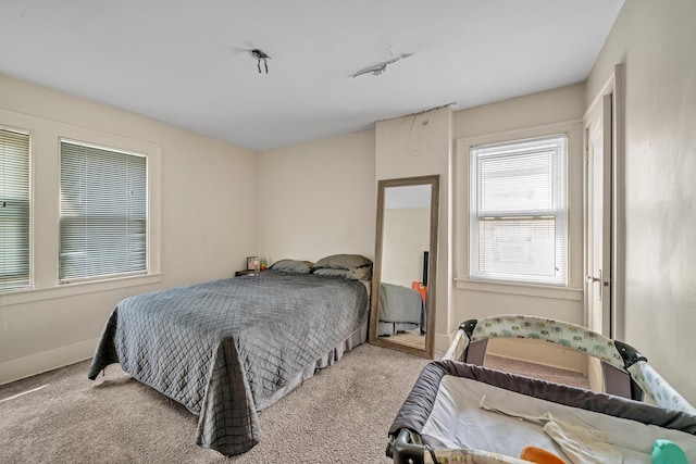 view of carpeted bedroom