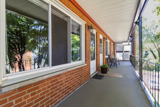 view of patio with a porch