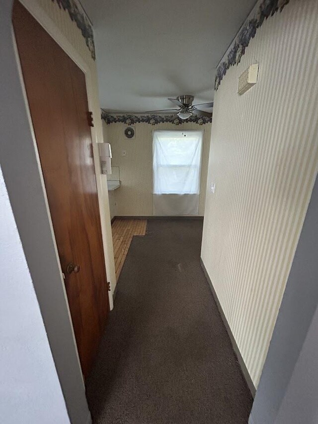 928 Mann Ave, Flint, MI 48503 - hallway with carpet