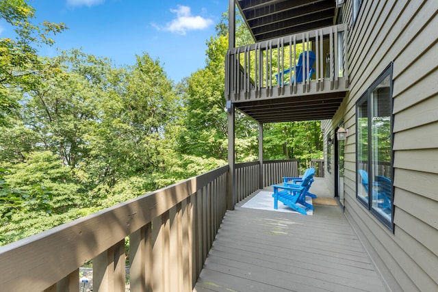 view of wooden deck