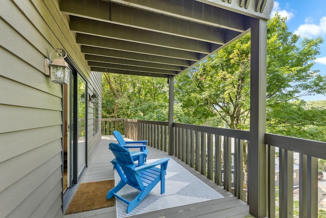 view of wooden deck