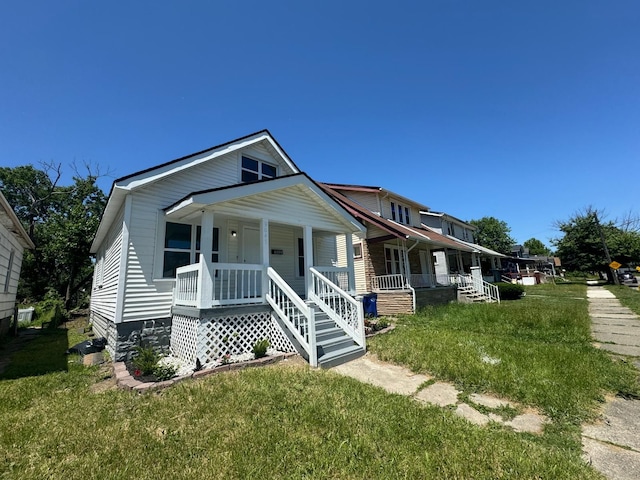 view of front of home featuring covered porch