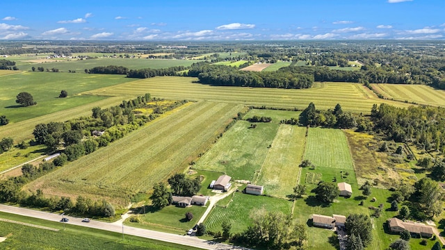 drone / aerial view featuring a rural view